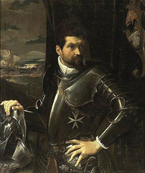 Ludovico Carracci Portrait of Carlo Alberto Rati Opizzoni in Armour oil painting picture